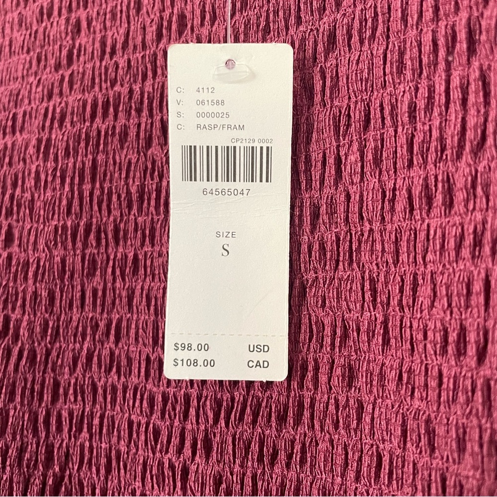 Anthropologie Smocked Puff-Sleeved Top size S - Picture 12 of 14